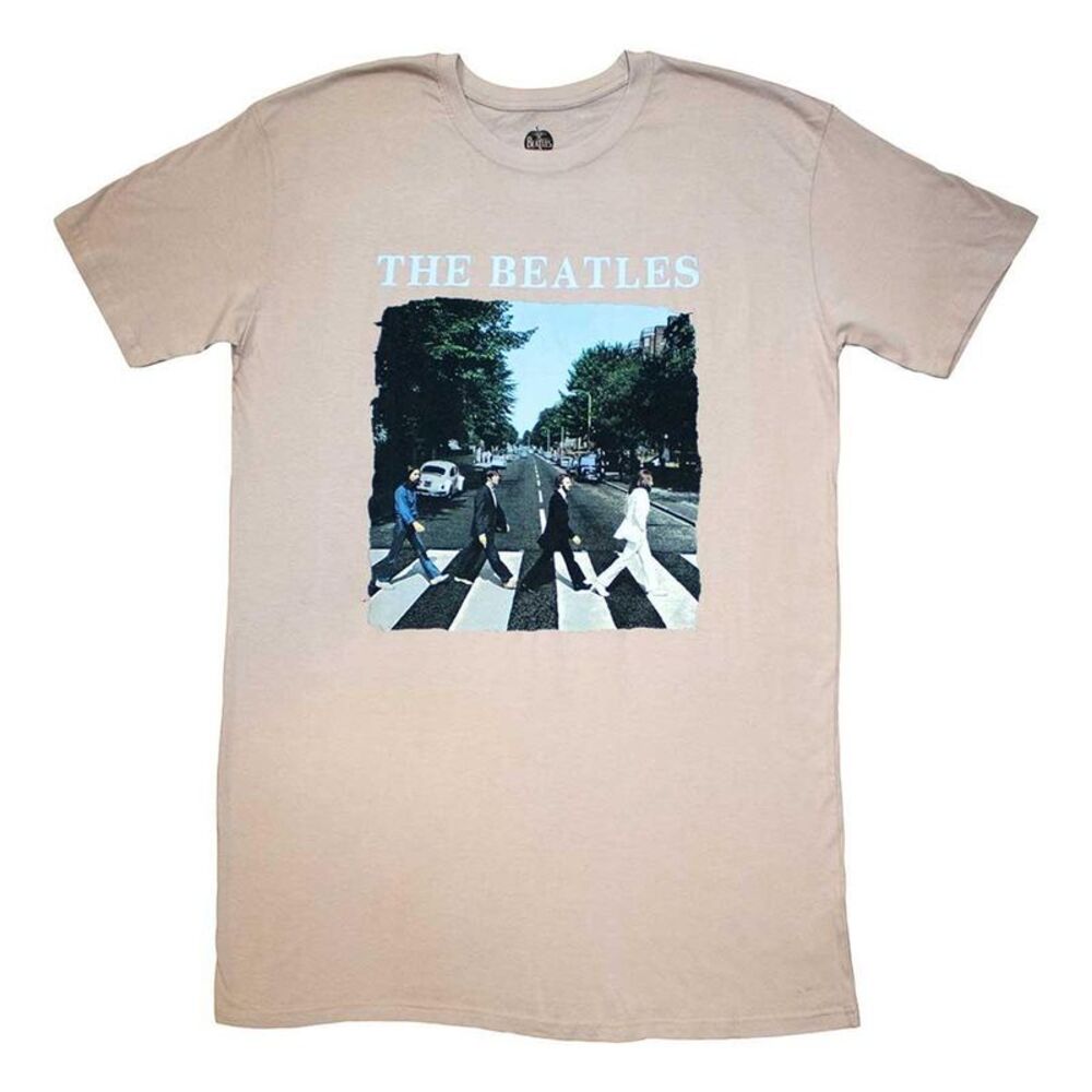 The Beatles Womens/Ladies Abbey Road Logo T-Shirt / Sand